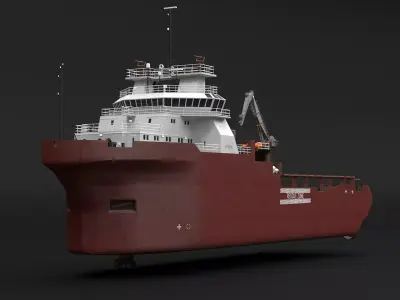 Anchor Handling Tug Supply Vessel 3D model