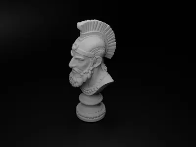 Inca Warrior Bust Chess 3D print model get