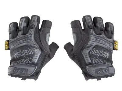 Military gloves half-finger of color black 17 Low-poly 3D model