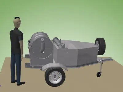 BBQ Smoker-Grill Mobile Free 3D model