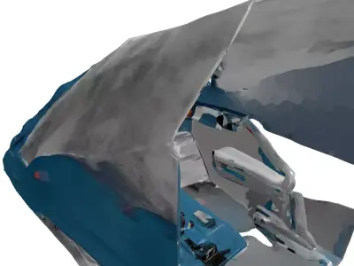 Retro Spaceship Cockpit Panel 3D model