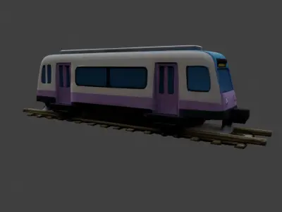  Subway Train 3D Model 3D model