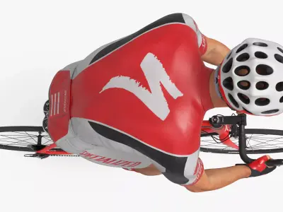 Specialized Cyclist Rider Set Animated Rigged For Maya 3D model
