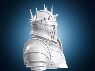 Mech Lord Iron Helmet 3D Print Model 3D print model