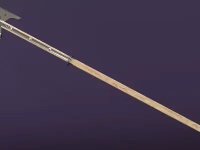 Knightly Pole Axe Low-poly 3D model