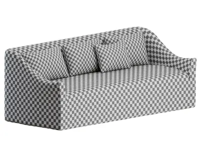 mid-century old sofa 3D model