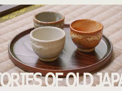 Japanese Guinomi Cup Set Low-poly 3D model