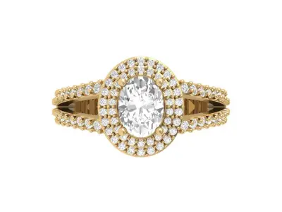 Oval Ring 3D print model 7