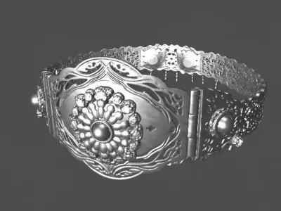 Moroccan Antique Jewelry 3D Model 3D model