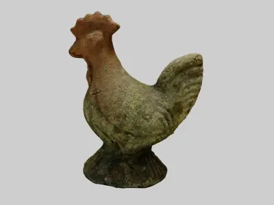 Stone Chicken Statue 3D model