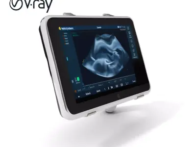 Portable Ultrasound Machine Model Pack Low-poly 3D model