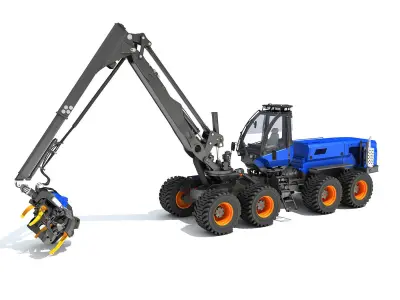 Forestry Machinery Set 3D Model Pack