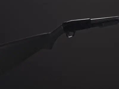 M58A shotgun PBR Low-poly 3D model