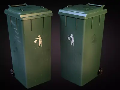 Trash Dumpster Low-poly 3D model buy