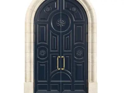 Entrance classic door 130 3D model
