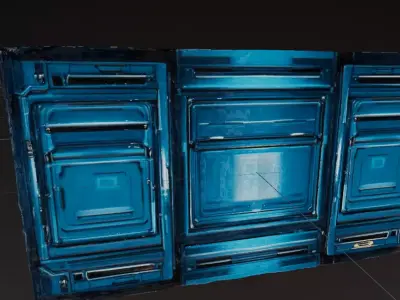 Modular Sci-Fi Corridor Box 360 Environment Low-Poly Low-poly 3D model