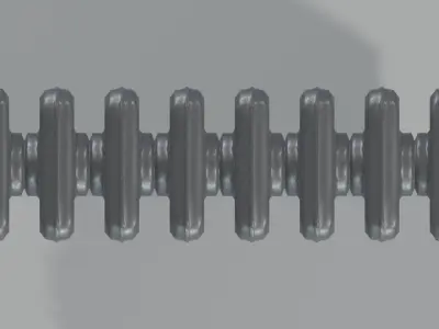 Classic Cast Iron Radiator 3C8 3D model