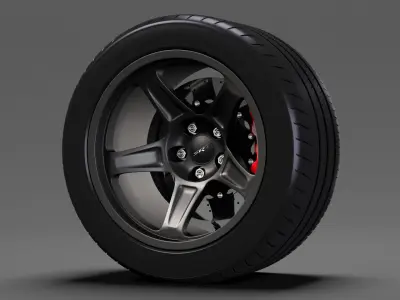 Dodge Challenger SRT Demon 2017 rearwheel 3D model