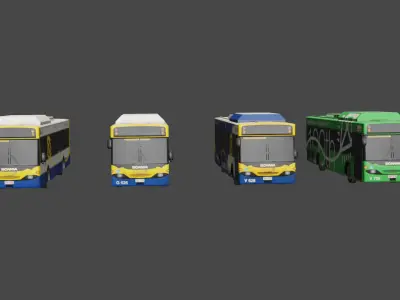 4 bus model 3D model