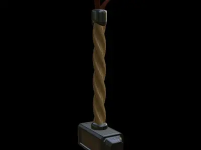 low poly hammer 3d model game ready Low-poly 3D model