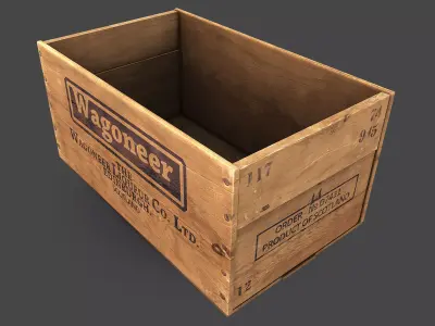 Old Crate Low-poly 3D model buy