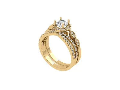 Art Deco Ring 3D print model 26