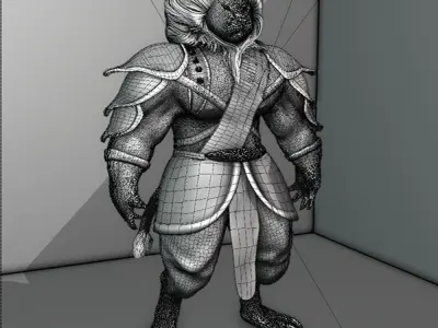 Lion warrior 3D model Free low-poly 3D model