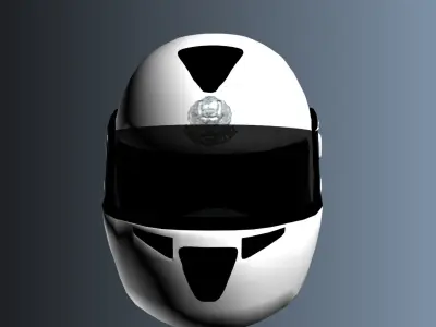 Traffic police helmet Low-poly 3D model
