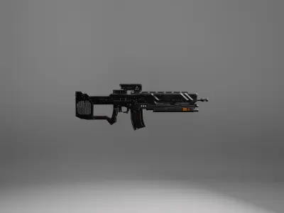 Sci-fi Weapons Low-poly 3D model