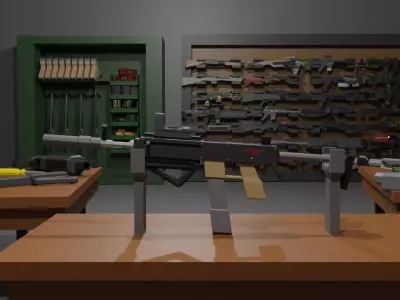 Compact SMG Free 3D model