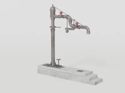 Old railway standpipe 3D model