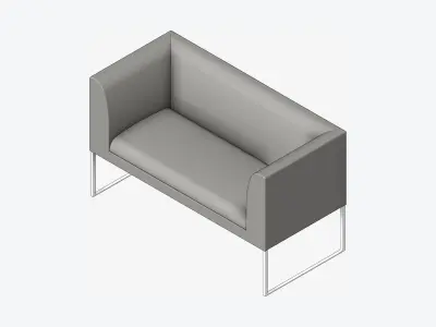 Furniture - Bench - Contemporary - Line - Type 4 Low-poly 3D model
