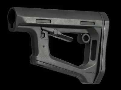 Magpul DT-PR Carbine Stock Low-poly 3D model