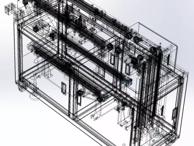 With assembly line lift 3D model