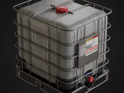 IBC Water Tank Low-poly 3D model