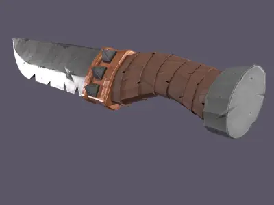 Stylized knife Low-poly 3D model order
