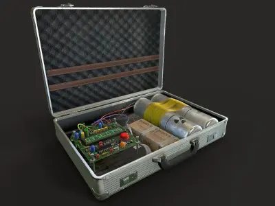 Bomb Suitcase Low-poly 3D model