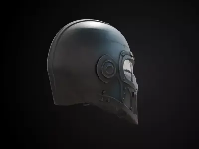 Stylized Interstellar Bounty Hunter Helmet - Nova Hunter 3D print model