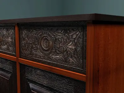 Side Box Low-poly 3D model