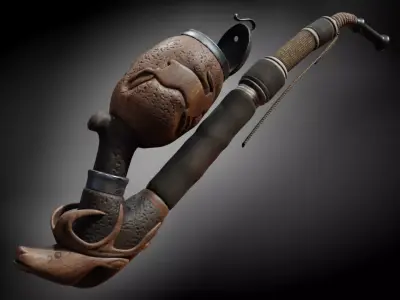 Vintage Smoking Pipe Low-poly 3D model