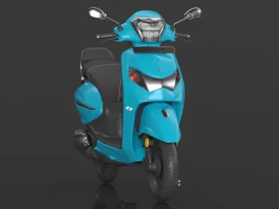 Hero PLEASURE XTEC Scooter Connected Bluish Teal  Low-poly 3D model
