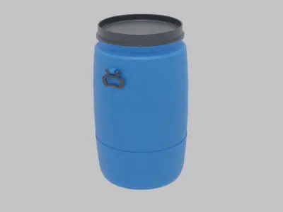 Plastic barrel Free 3D model