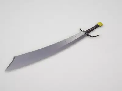 Game asset Leather-Handled Battle-Ready Sword 3D model
