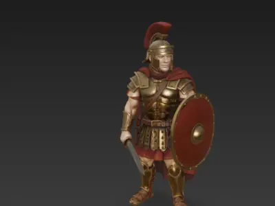 Realistic Ancient Roman Soldier 3D model