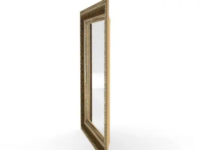 Antique Frame Mirror 5 Low-poly 3D model