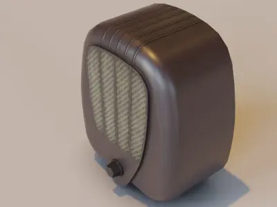 Old broadcast loudspeaker 0 25 GD III 6 from USSR Low-poly 3D model