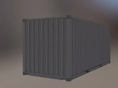 20ft Shipping Container Low-poly 3D model