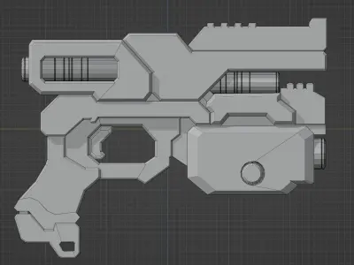 Low-poly Science fiction pistol Low-poly 3D model