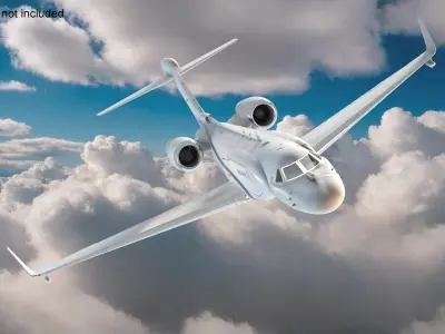Electronic Surveillance Aircraft in Flight 3D model