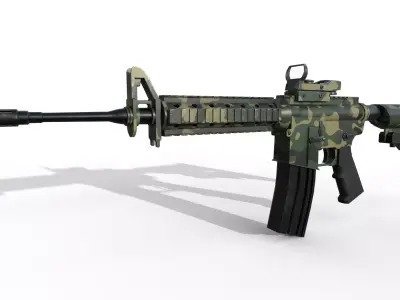 M4A1 Camo Free low-poly 3D model